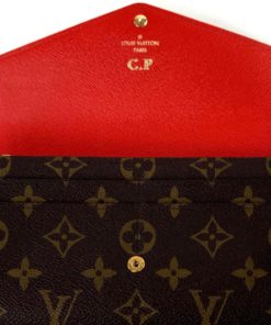Louis Vuitton Monogram Sarah Wallet with Red Interior