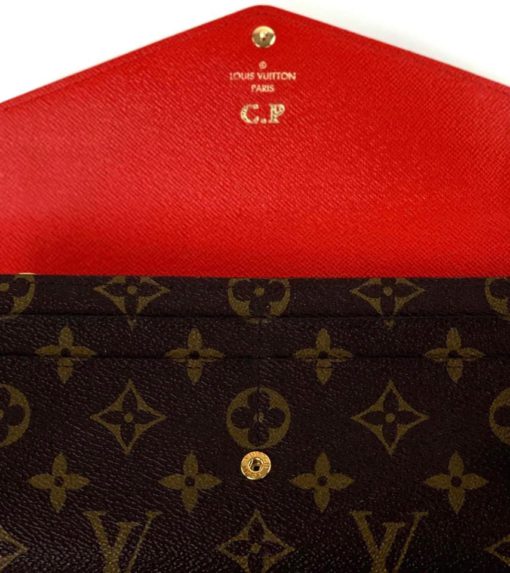 Louis Vuitton Monogram Sarah Wallet with Red Interior