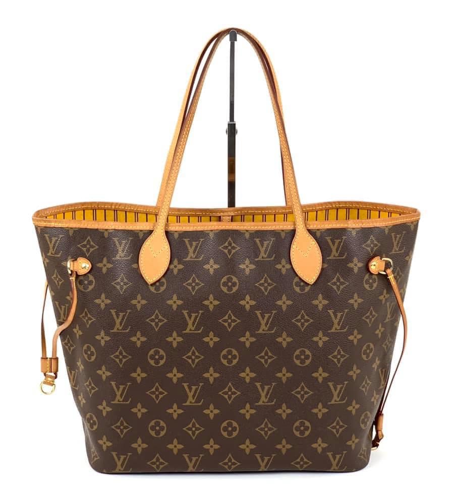 Authentic Louis Vuitton Neverfull MM Mimosa Interior, Luxury, Bags
