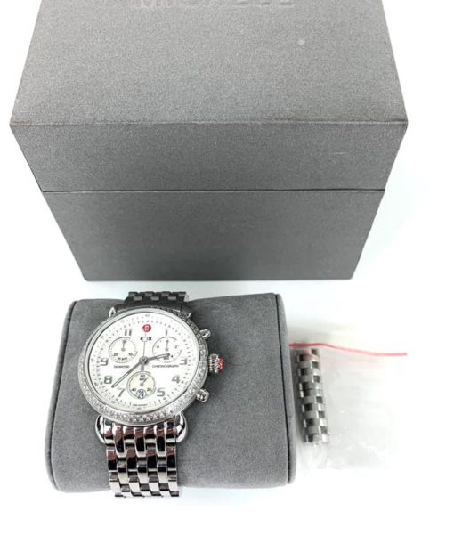 Michele Diamond CSX 36 Silver Watch with box