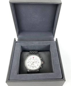Michele Diamond CSX 36 Silver Watch in box