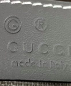 Gucci Messenger Bree Micro GG Guccissima Graphite Leather Crossbody