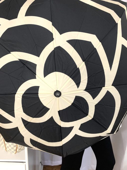 Chanel Camellia Umbrella Black/Cream