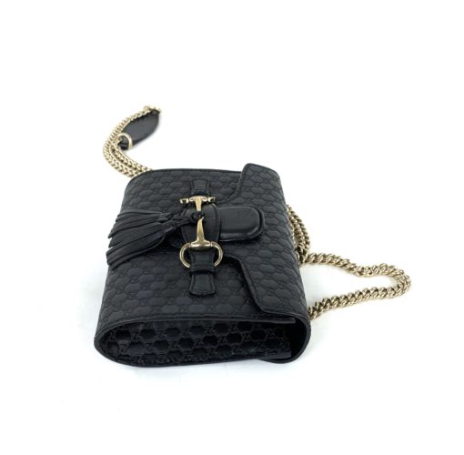 Gucci Microguccissima Mini Emily Shoulder Bag Black