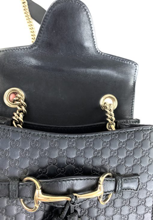 Gucci Microguccissima Mini Emily Shoulder Bag Black