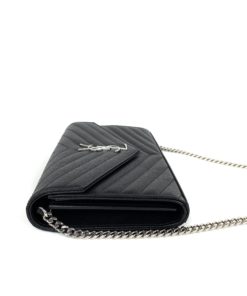YSL Monogram Matelassé Leather Wallet-On-Chain