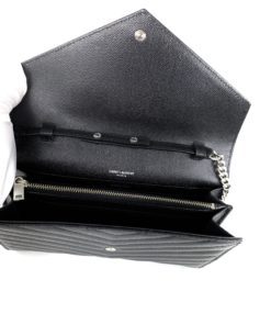 YSL Monogram Matelassé Leather Wallet-On-Chain