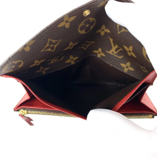 Louis Vuitton Monogram Emilie Wallet Red