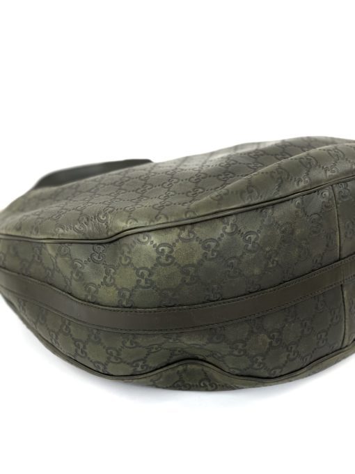 Gucci Guccissima Large GG Twins Hobo & Wallet Olive Green