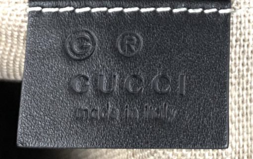Gucci Messenger Bree Micro GG Guccissima Black Leather Crossbody