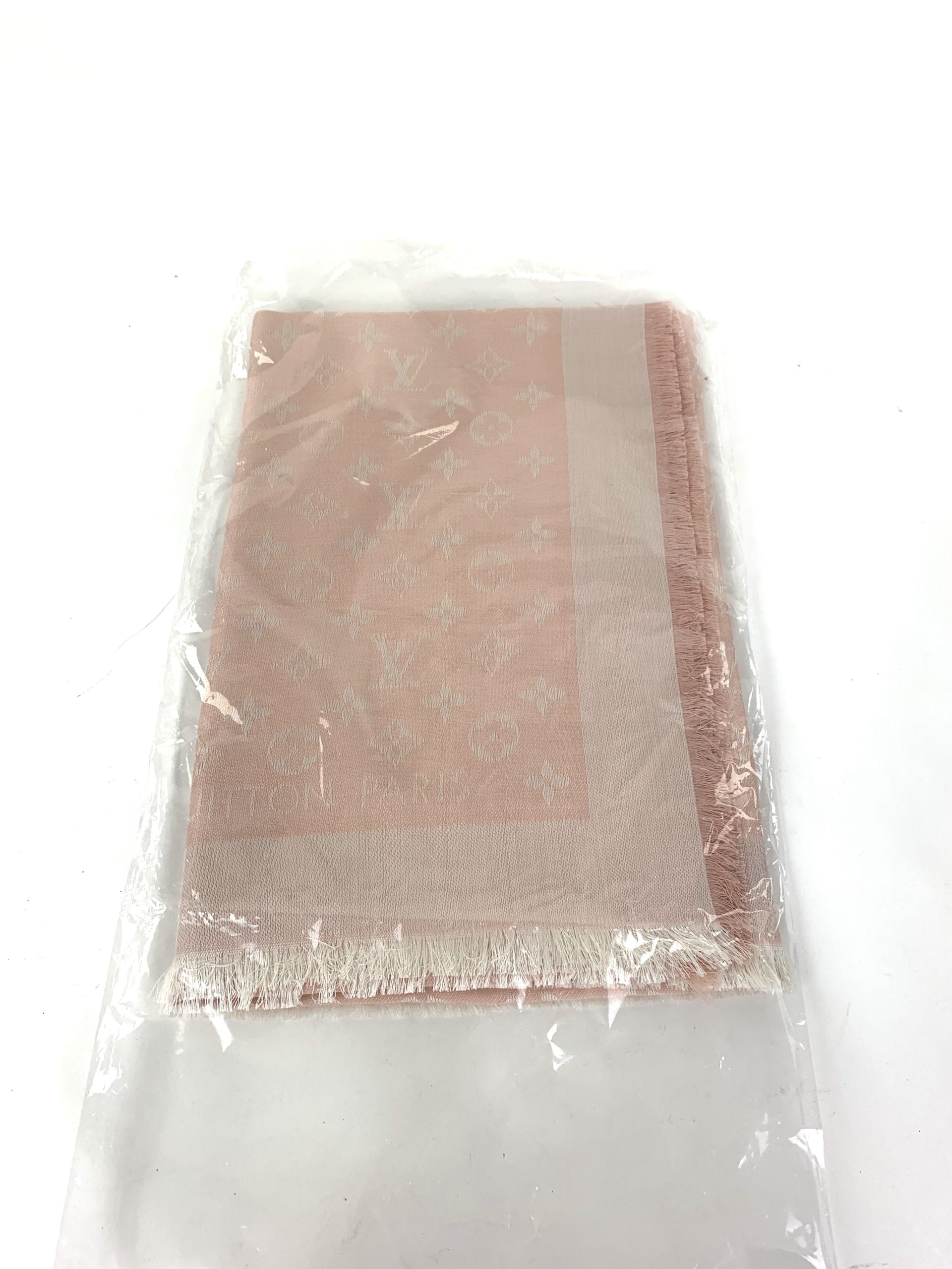 Louis Vuitton LV denim monogram shawl Pink Wool ref.466137 - Joli Closet