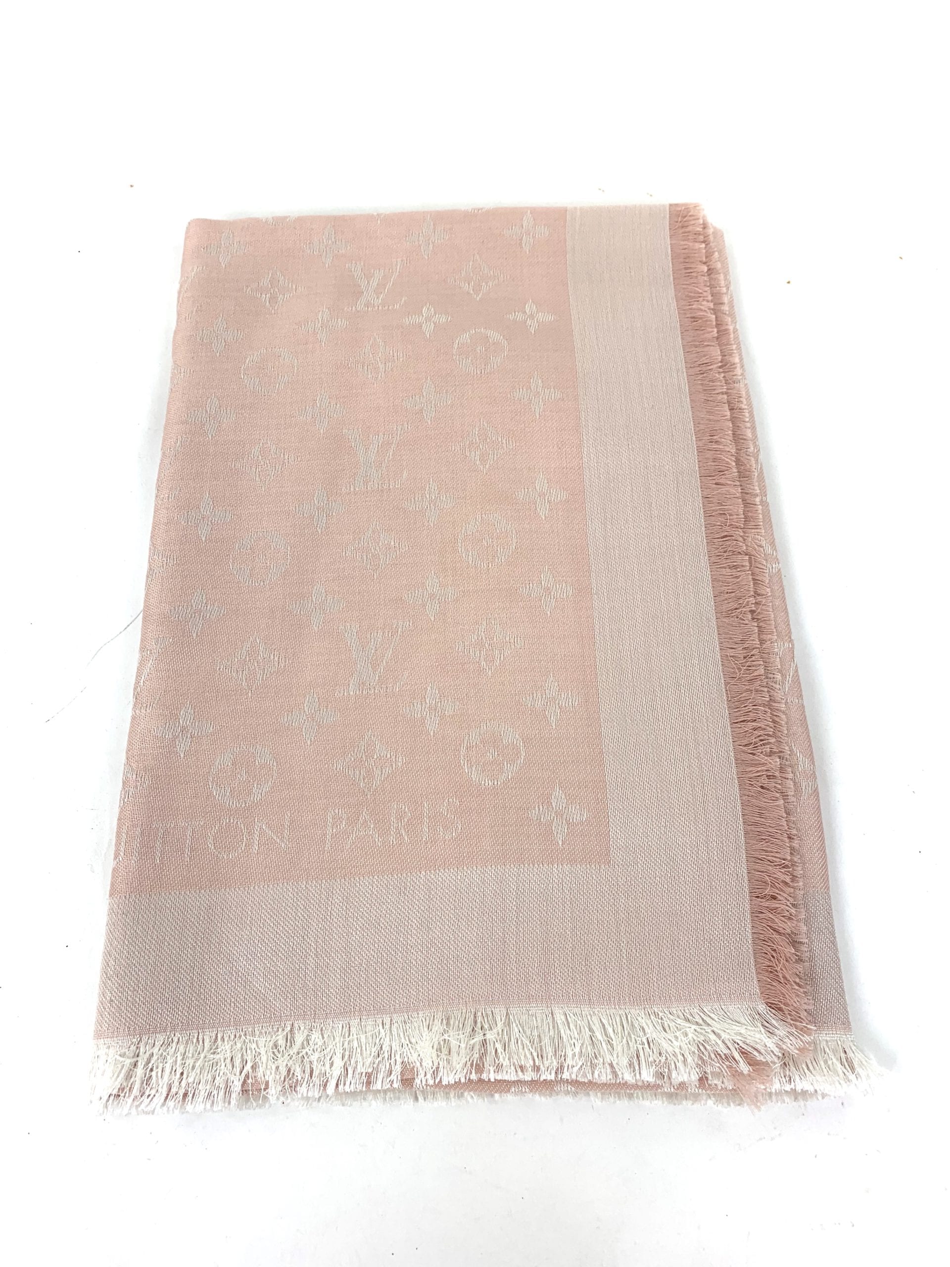 Louis Vuitton Monogram Denim Wool Scarf - Pink Scarves and Shawls,  Accessories - LOU780256