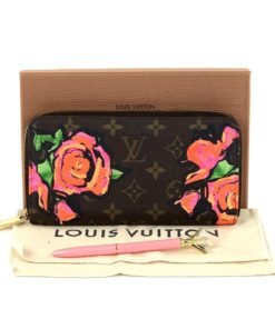 Louis Vuitton Roses Monogram Stephen Sprouse Zippy Wallet