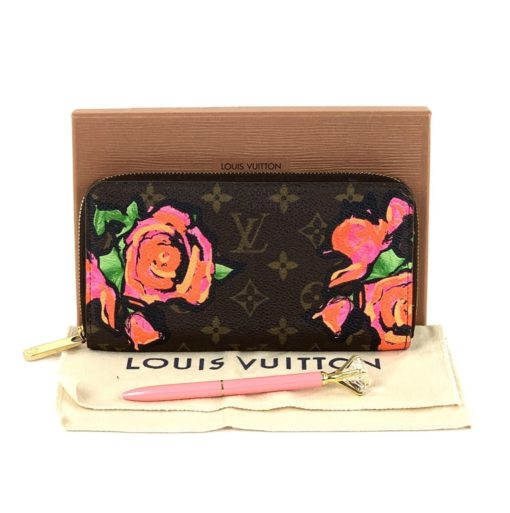 Louis Vuitton Roses Monogram Stephen Sprouse Zippy Wallet