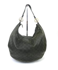 Gucci Guccissima Large GG Twins Hobo Olive Green