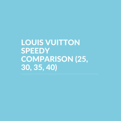 Louis Vuitton Speedy Comparison