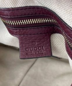 Gucci Soho Medium Leather Shoulder Bag Wine