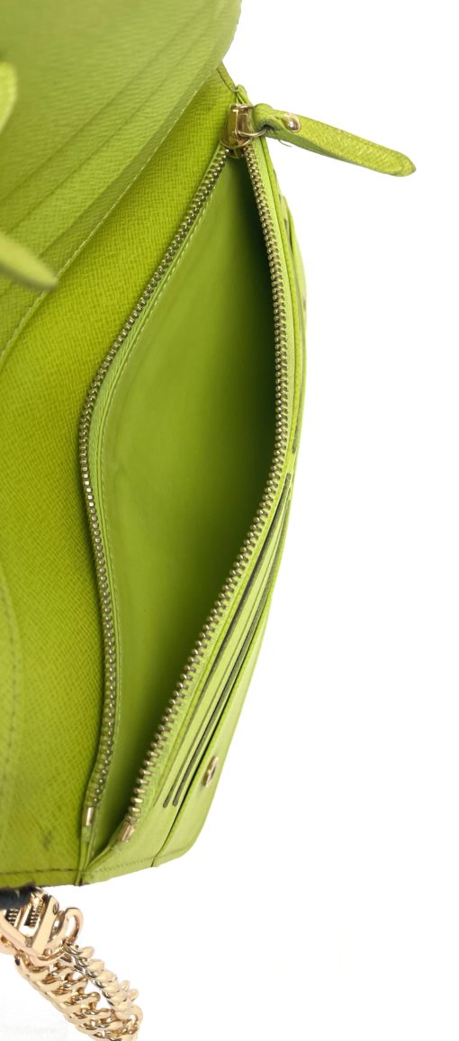 Louis Vuitton Monogram Multicolor Insolite Wallet Black Lime Green 18