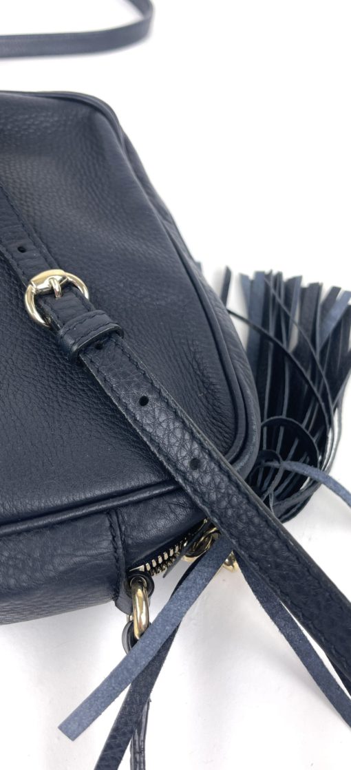 Gucci Soho Disco Navy Leather Crossbody Bag