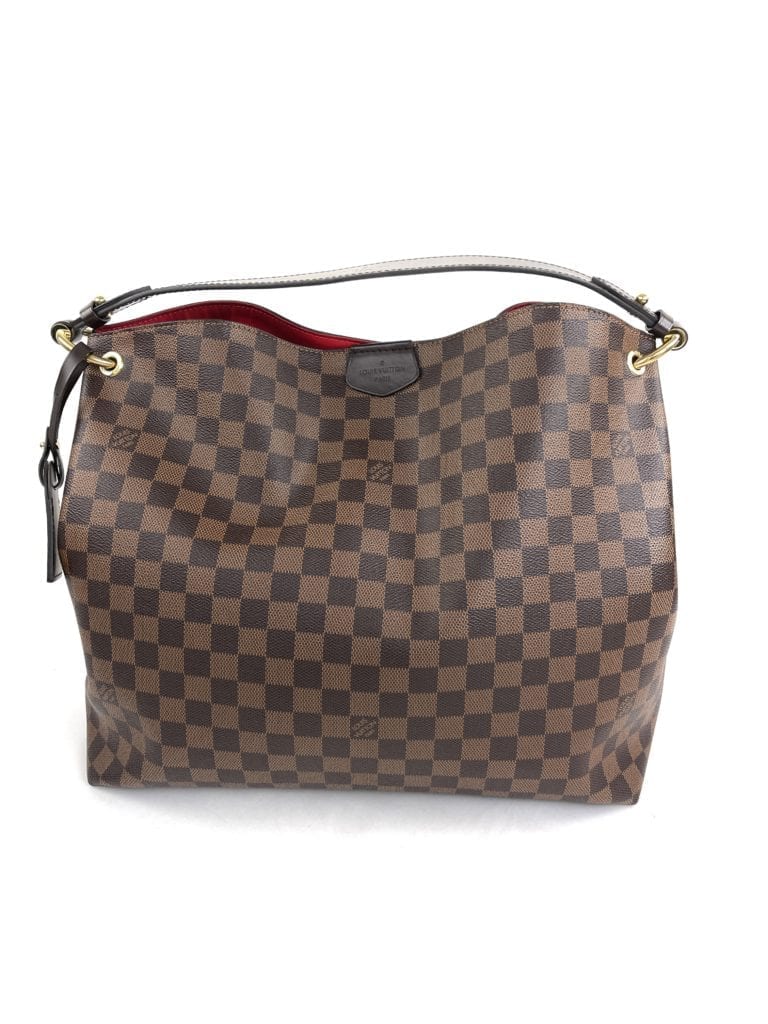 louis vuitton favorite damier ebene mm red lining