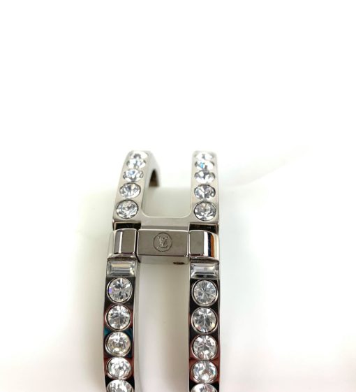 Louis Vuitton Metal Swarovski Crystal Serrure Strass Cuff Bracelet