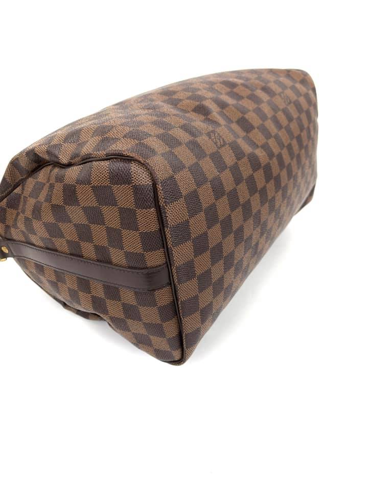 Louis Vuitton NEW Speedy Bandouliere 35 Damier Ebene with size compar   Louis vuitton bag neverfull, Cheap louis vuitton handbags, Street style  women