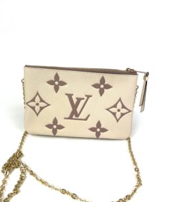 Louis Vuitton Bicolor Monogram Empreinte Leather Double Zip Pochette