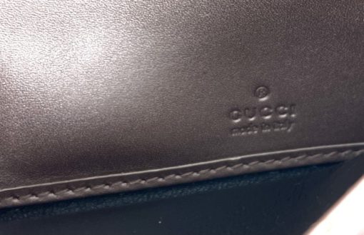 Gucci Black Grain Leather Signature GG Belt