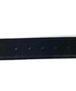 Gucci Black Grain Leather Signature GG Belt