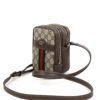 Gucci GG Supreme Monogram Web Mini Ophidia Double Zip Crossbody Bag