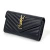 YSL Logo Quilted-Leather Continental Wallet