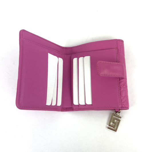 Versace Vanitas Quilted Leather Hot Pink Small Wallet