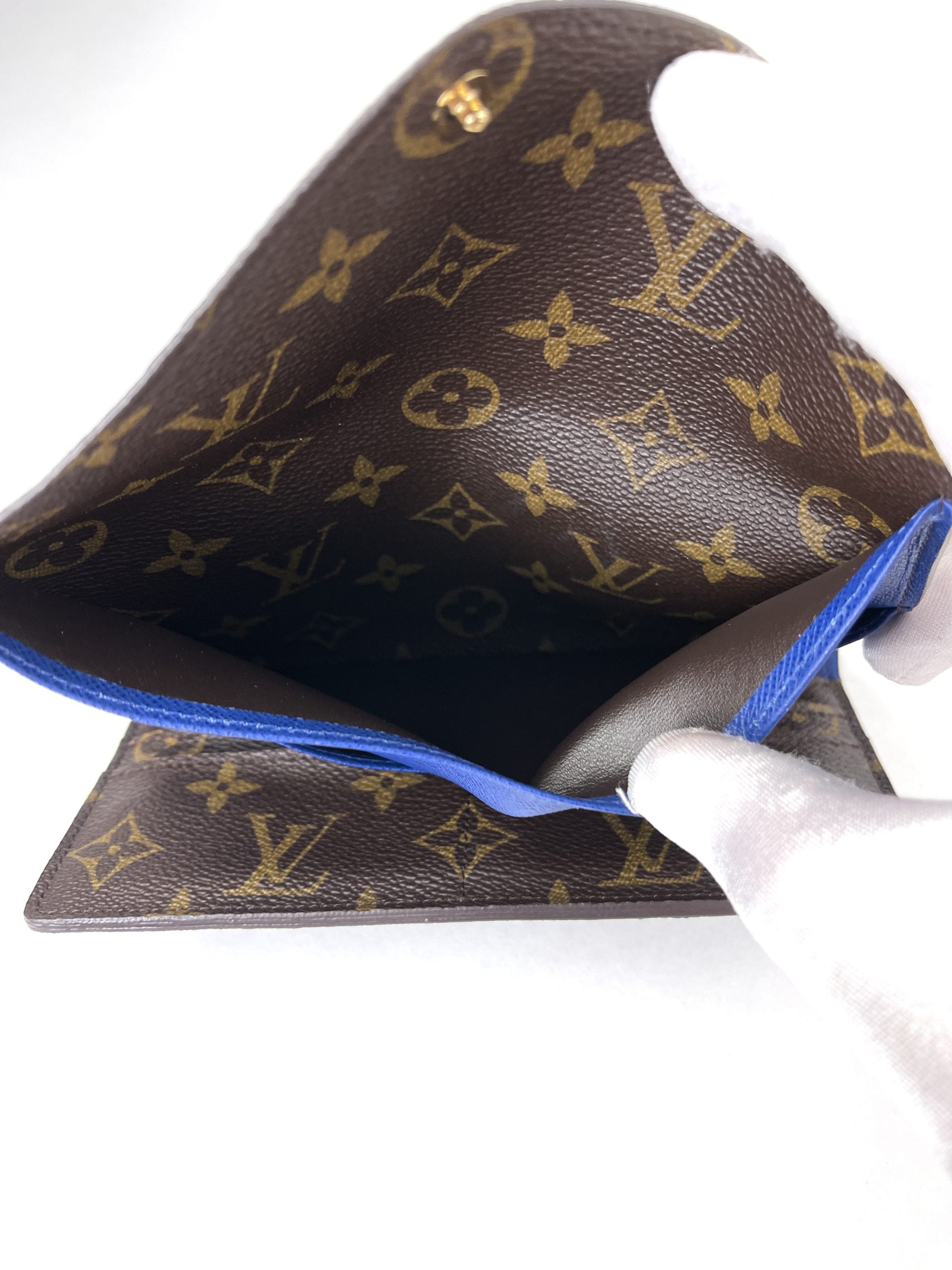 Louis Vuitton Josephine Wallet Zippered Insert Monogram Blue