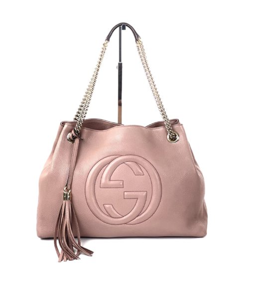 Gucci Soho Medium Leather Shoulder Bag Dusty Rose