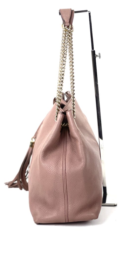 Gucci Soho Medium Leather Shoulder Bag Dusty Rose