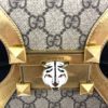Gucci GG Supreme Monogram Osiride Top Handle Bag Black Gold 8