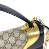 Gucci GG Supreme Monogram Osiride Top Handle Bag Black Gold 19