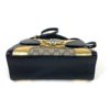 Gucci GG Supreme Monogram Osiride Top Handle Bag Black Gold 21