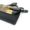 Gucci GG Supreme Monogram Osiride Top Handle Bag Black Gold 22