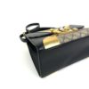 Gucci GG Supreme Monogram Osiride Top Handle Bag Black Gold 23