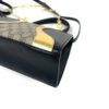Gucci GG Supreme Monogram Osiride Top Handle Bag Black Gold 26