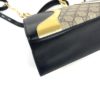 Gucci GG Supreme Monogram Osiride Top Handle Bag Black Gold 27