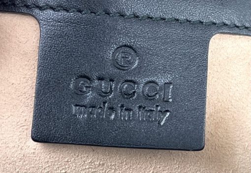 Gucci GG Supreme Monogram Osiride Top Handle Bag Black Gold 43