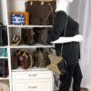 Gucci GG Supreme Monogram Osiride Top Handle Bag Black Gold 41