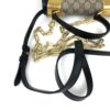 Gucci GG Supreme Monogram Osiride Top Handle Bag Black Gold 29