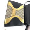 Gucci GG Supreme Monogram Osiride Top Handle Bag Black Gold 30
