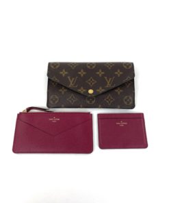 Louis Vuitton Jeanne Monogram Wallet with Berry Leather