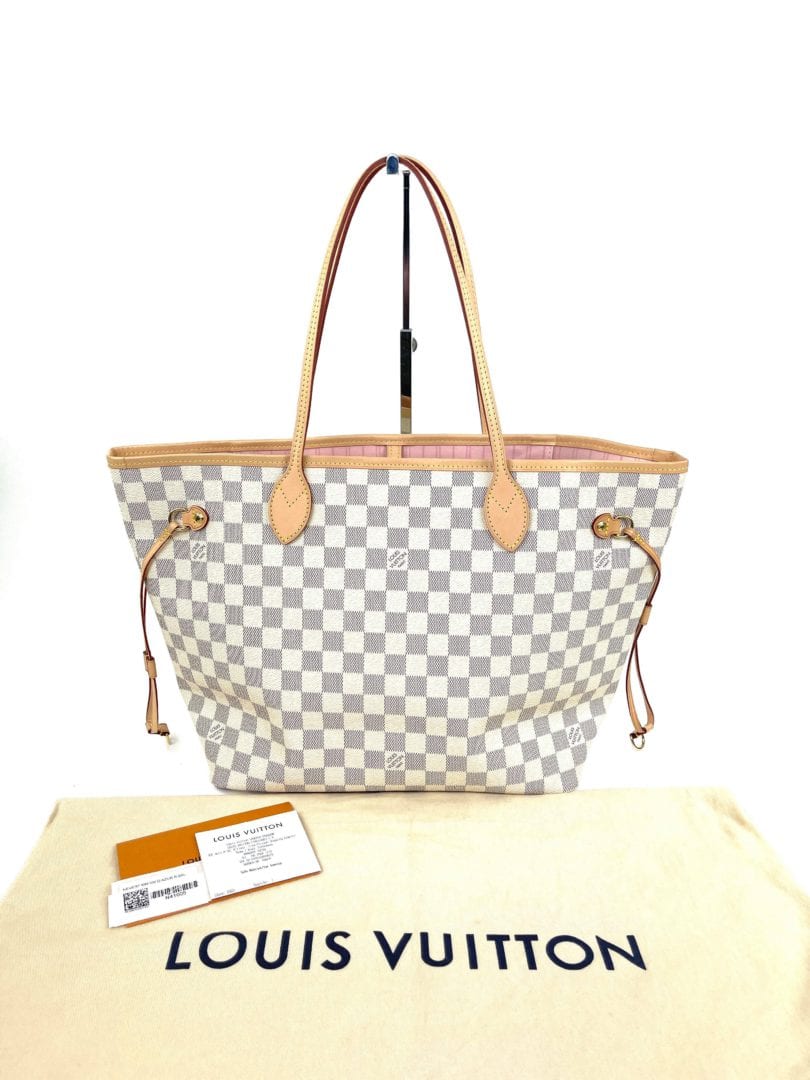 Louis Vuitton Neverfull Mm Damier Azur Rose Ballerine Iud Paul Smith