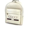 Gucci Calfskin Logo Cream Leather Backpack
