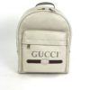 Gucci Calfskin Logo Cream Leather Backpack 2